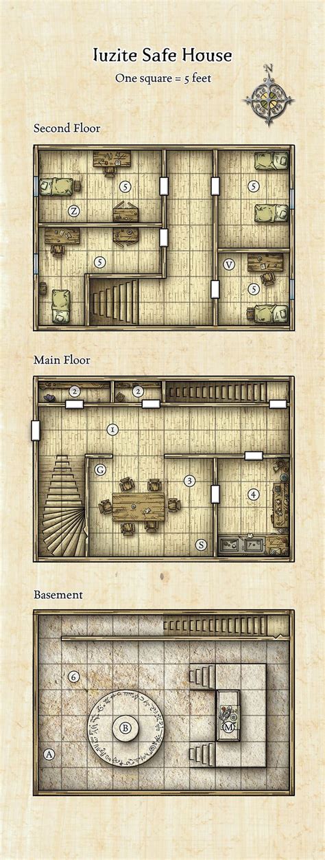 Safe House Floor Plan | Dungeons and Dragons