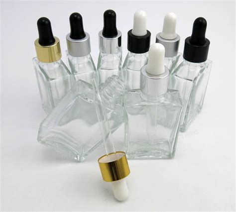 2020 30ml Square Glass Dropper Bottles Eliquid Clear Empty 30 Ml Bottle