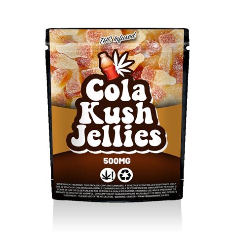 Cola Kush Jellies Ready Made Mylar Bags Green Buddha Packaging