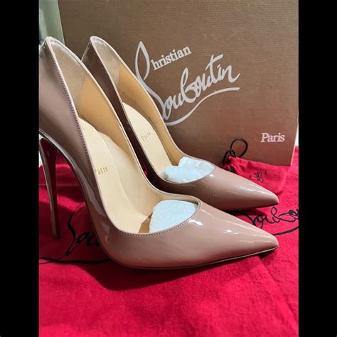 Christian Louboutin So Kate 120mm Nude Patent Pump He Gem