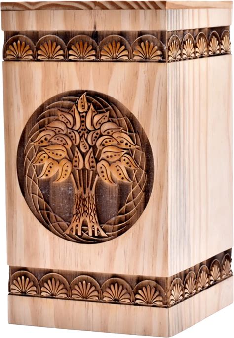 Amazon Tamanna Crafts Handcrafted Pinewood Urn For Human Ashes