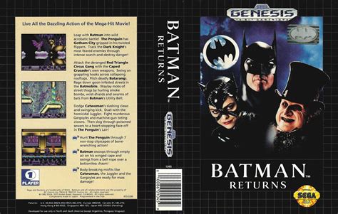 Ficha Técnica de Batman Returns para Sega Mega Drive Genesis Museo