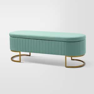 Jayden Creation Ramiro In Wide Blue Modern Upholstered Low Back