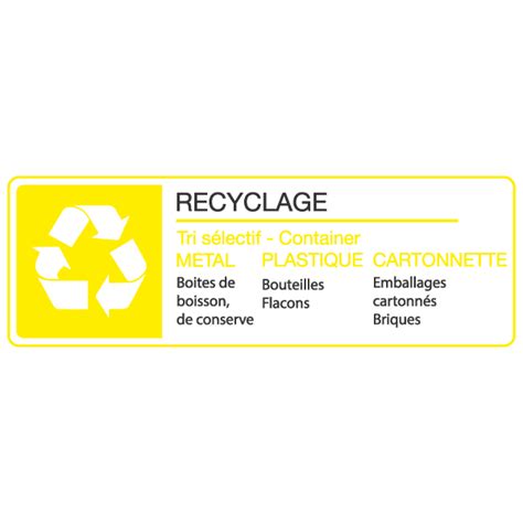 Panneau Recyclage Métal Plastique et Carton Identification OZC