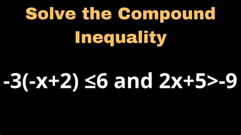 How To Solve A Compound Inequality With And Graph The Inequality Interval Notation Youtube