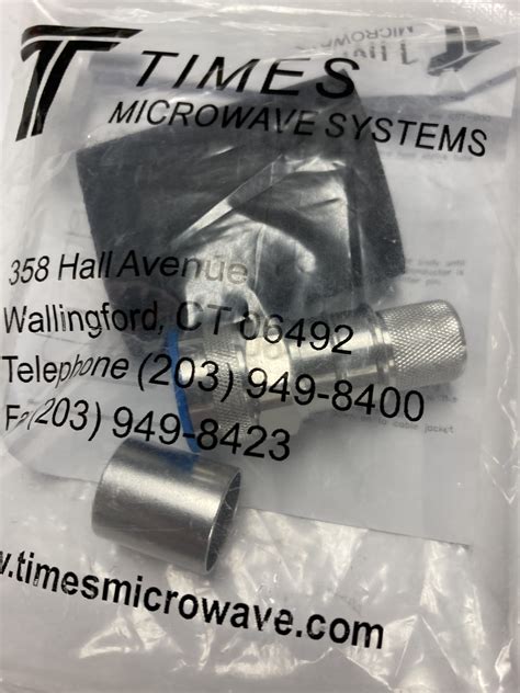 Times Microwave Systems Ez 600 Nmh X 3190 N Male Crimp Connector Coaxial Microwaves Microwave