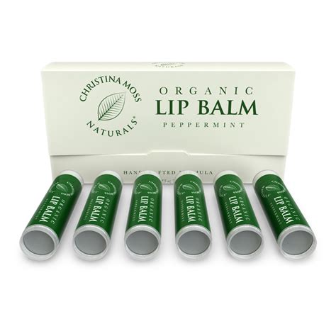 Organic Lip Balm, Peppermint - Christina Moss Naturals