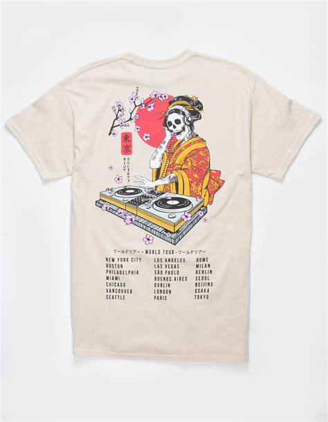 Riot Society Geisha Dj Mens Tee Sand Tillys