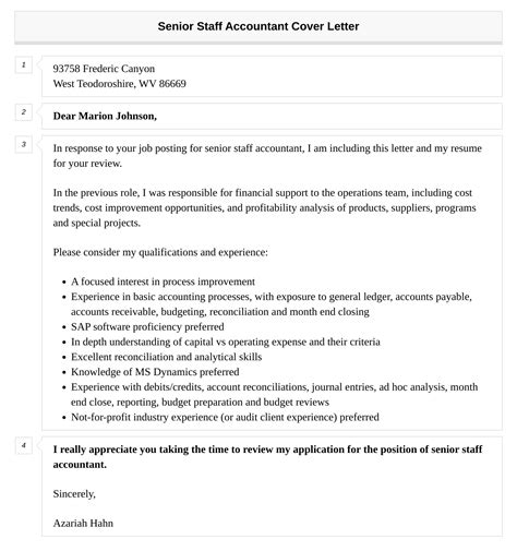 Senior Staff Accountant Cover Letter Velvet Jobs