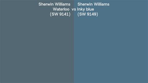 Sherwin Williams Waterloo Vs Inky Blue Side By Side Comparison