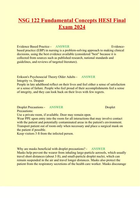 Nsg Nsg New Update Nursing Fundamental Concepts