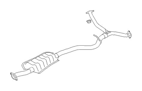 Subaru Tribeca Catalytic Converter Exhaust Pipe R Rear Xa A