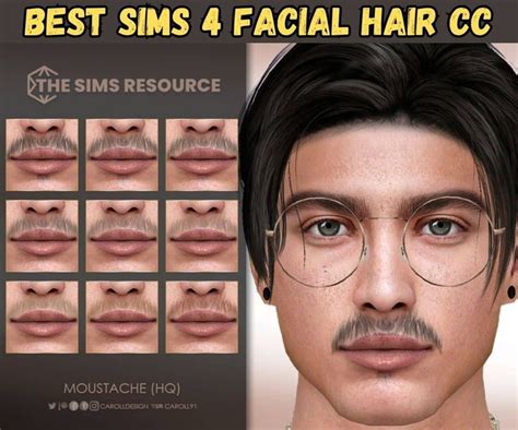 Amazing Sims Facial Hair Cc Beards Mustaches Stubble Goatees