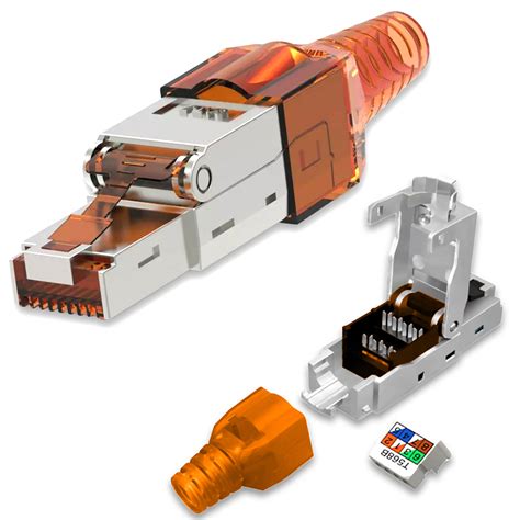 Netzwerk Stecker Cat 7 CAT7a Netzwerkstecker RJ45 Werkzeuglos Metall