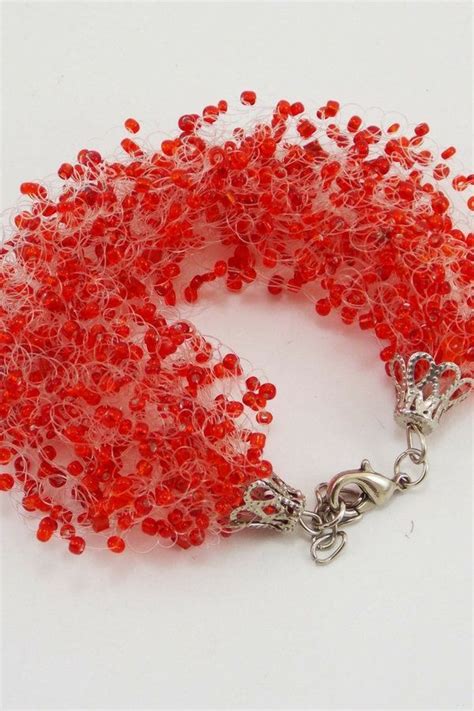 Red Bracelet For Women Red Jewelry Multi Strand Bracelet Red Valentine