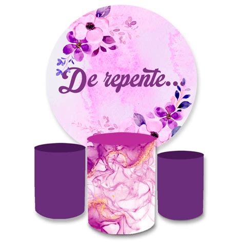 Kit Capa Painel Trio Cilindros De Repente Roxo Loja Bibi Painéis