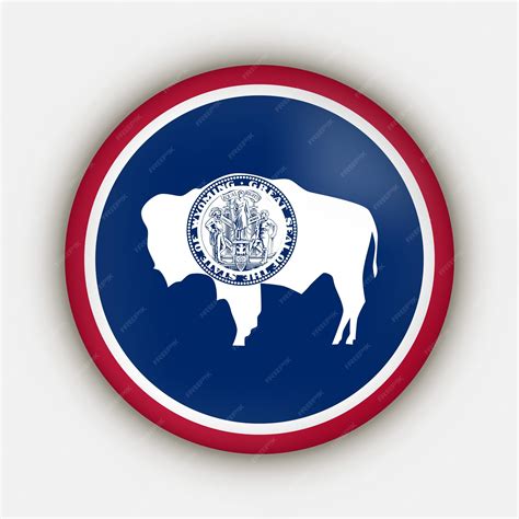 Premium Vector | Wyoming state flag vector illustration