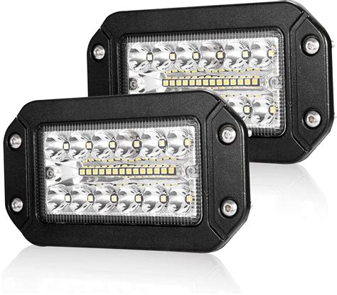 FIERYRED Flush Mount LED Light Pods 6 Inch Spot Flood Combo Beam LED