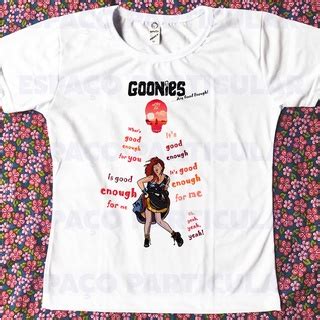 Camiseta Goonies Filme Cyndi Lauper Anos Baby Look Personalizada