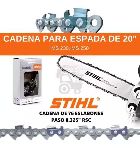 Cadena Stihl 0 325 20 Pulgadas Para Motosierra Ms 250 Envío gratis