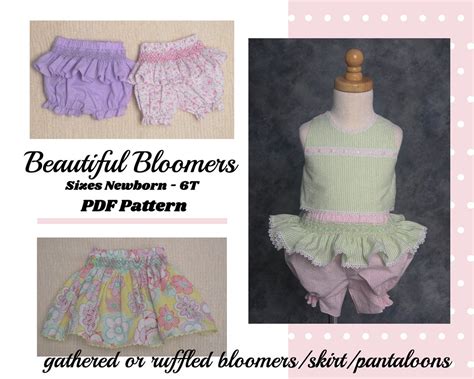 Beautiful Bloomers PDF Pattern, Sizes Newborn 6 - Etsy