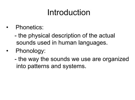 Solution Introduction To Phonetics And Phonology Studypool