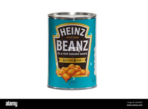 Heinz baked beans tin on isolated white background Stock Photo - Alamy