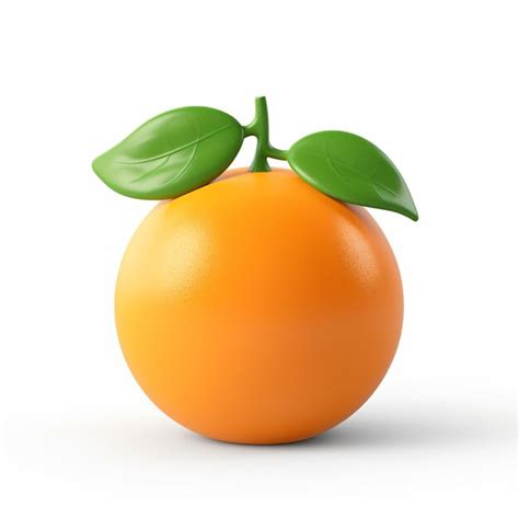 Premium Ai Image A Orange With A Leaf On Top Of It