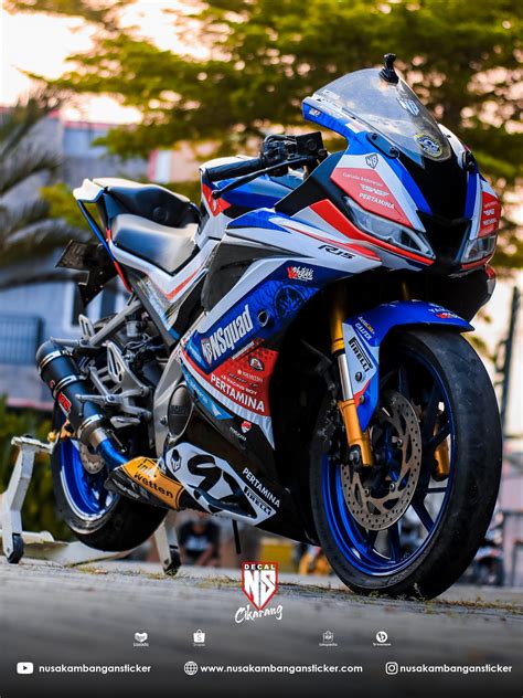 Desain Stiker R V Livery Mandalika Ns Squad Biru Decal Stiker Full