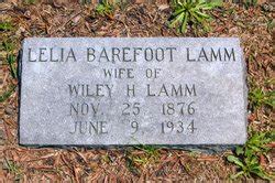 Lelia Blanche Barefoot Lamm 1876 1934 Mémorial Find a Grave