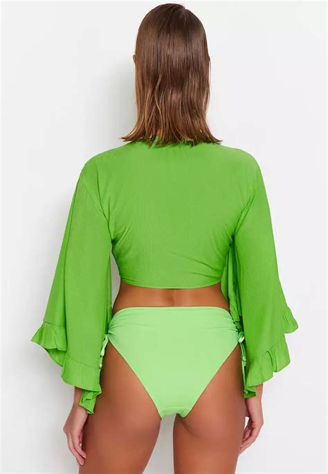 Buy Trendyol Tie Cropped Blouse 2024 Online Zalora