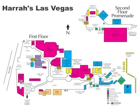 Las Vegas Harrah's hotel map - Ontheworldmap.com