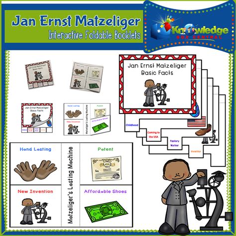 Jan Ernst Matzeliger Interactive Foldable Booklets – EBOOK by Teach Simple