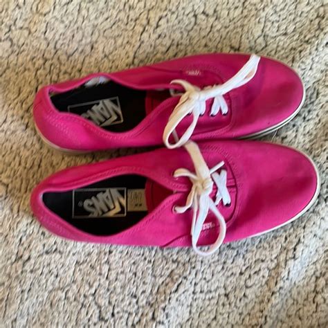 Vans Shoes Girls Hot Pink Vans Low Rise With Laces Poshmark