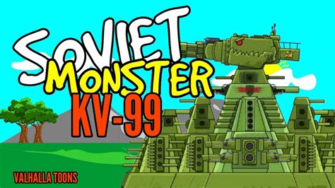 How To Draw A Cartoon Tank Soviet Monster KV 99 Valhalla Toons Tank