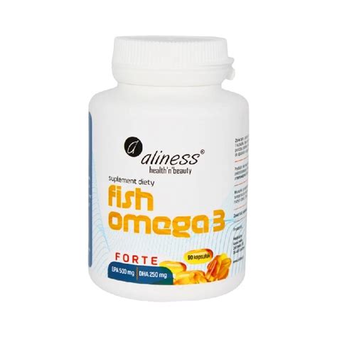 Aliness Fish Omega 3 FORTE 500 250mg 90kaps Sklep ŚwiatSupli sklep