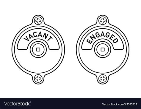 Toilet Door Locks Royalty Free Vector Image Vectorstock