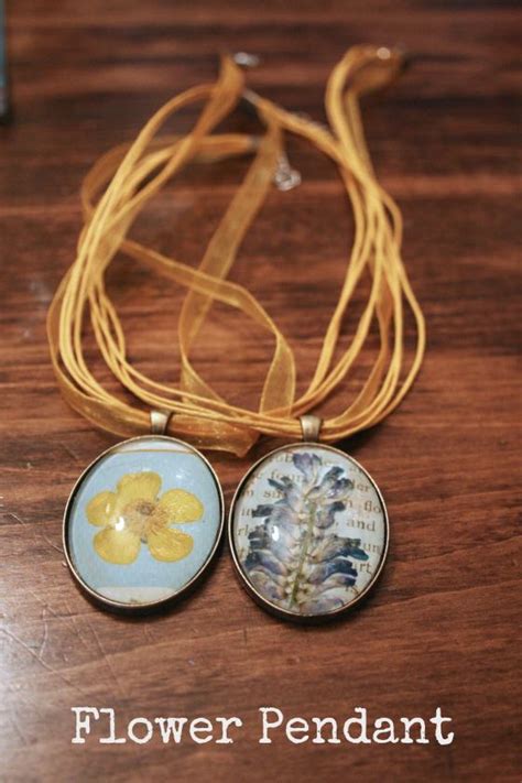 Diy Pressed Flower Necklace Home Alqu