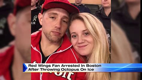 Red Wings Fan Arrested After Throwing Octopus On Ice In Boston YouTube