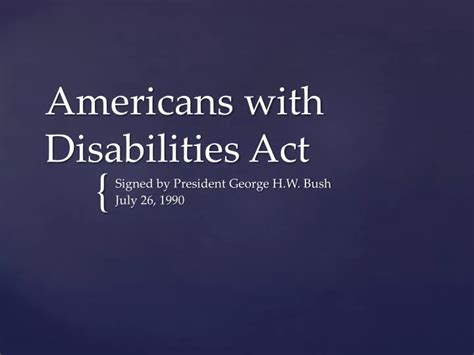 Ppt Americans With Disabilities Act Powerpoint Presentation Free