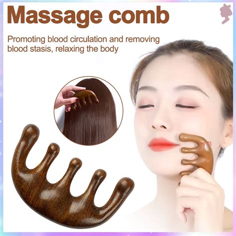 Sandalwood Comb Scalp And Head Massage For Women Scraping And Unblocking Meridians Massage Comb