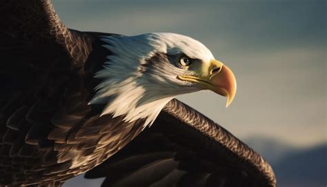 Premium Photo Majestic Bald Eagle Soaring Eyes Focused On Prey