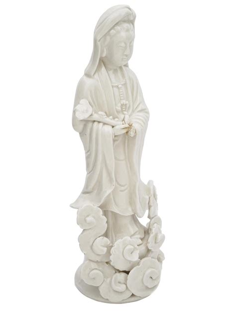 Sold At Auction Antique Blanc De Chine Porcelain Guanyin Figure