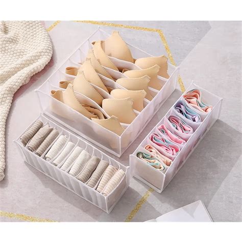 1-pack / 3-pack Wardrobe Storage Box Basket Sock Storage Box Underwear Organizer Bra Container ...