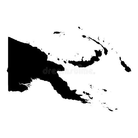 Papua Island Map Islands Silhouette Icon Isolated Papua Map Stock