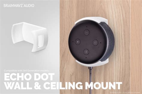 Echo Dot Wall and Ceiling Adhesive Mount - Brainwavz Audio