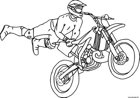 Coloriage Moto Cross De Style Libre Dessin Motocross Imprimer