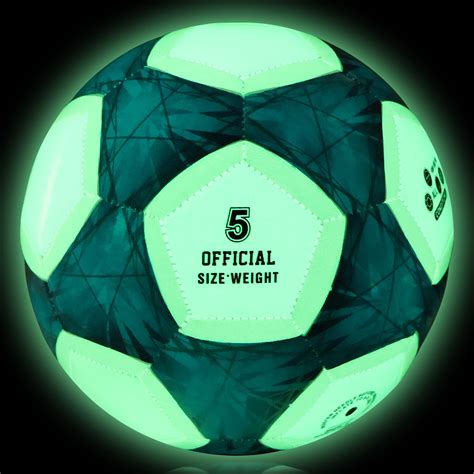 Classical Glow In The Dark Luminous Soccer Balls Machine Stitched