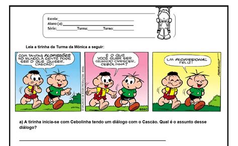 Interpretação De Texto Tirinha - Meu Cantinho! : Interpretação de texto com tirinha