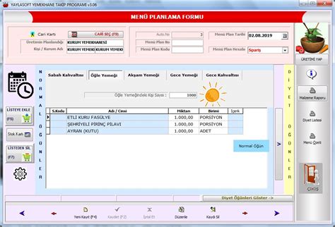 YAYLASOFT YEMEK ÜRETİM TAKİP PROGRAMI v3 09 Yeni Sürüm Çıktı